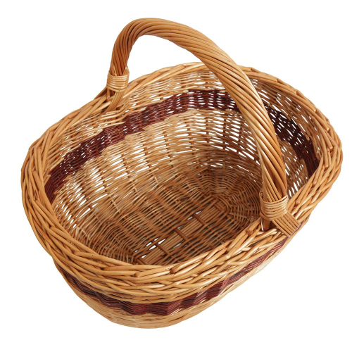 Einkaufskorb Handkorb Weide Korb ungefüttert (49x36x25/42) Einkaufskorb Handkorb Weide Korb ungefüttert (49x36x25/42)