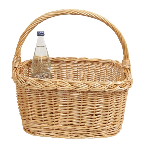 Flaschenkorb Korb für 6 Flaschen aus Weide (40x30x19/36)