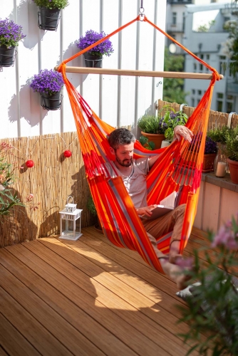 LA SIESTA - wetterbeständiger Hängesessel Comfort DOMINGO Toucan