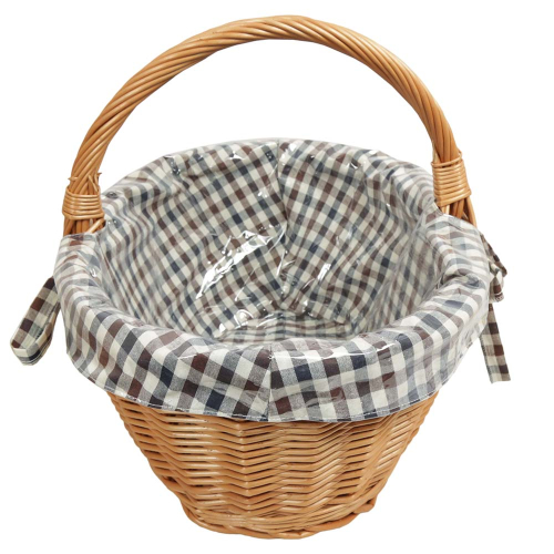 Einkaufskorb Handkorb Weide Korb gefüttert (52x38x25/40)