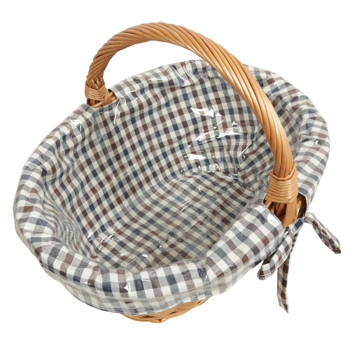 Einkaufskorb Handkorb Weide Korb gefüttert (52x38x25/40)