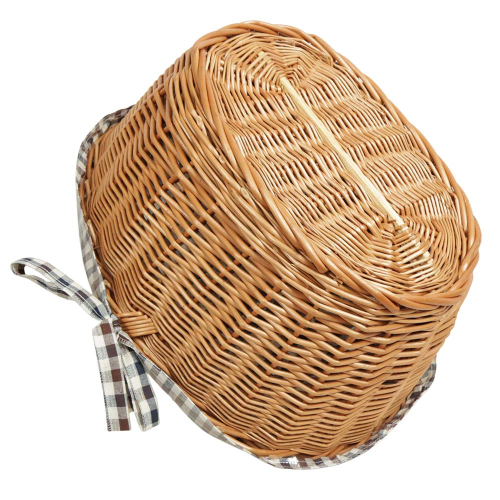 Einkaufskorb Handkorb Weide Korb gefüttert (52x38x25/40)
