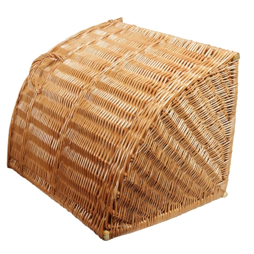 Eck Wäschekorb gefüttert, Korb für Wäsche aus gesottener Weide (50x50x65)