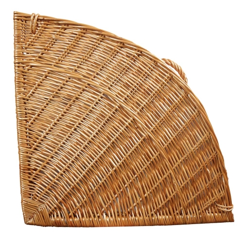 Eck Wäschekorb gefüttert, Korb für Wäsche aus gesottener Weide (50x50x65)