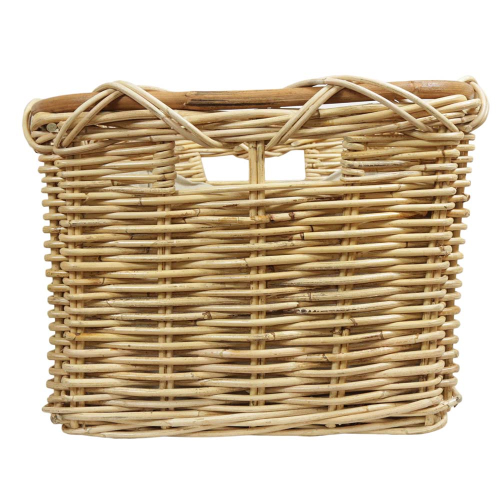 Holzkorb Korb Tragekorb aus Rohr gefüttert (57x48x35)