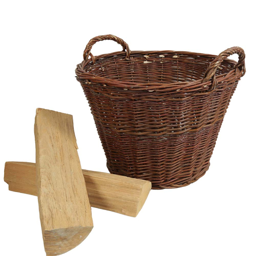 Erntekorb, Holzkorb, Tragekorb, Gartenkorb, Weide Korb (D:50cm)