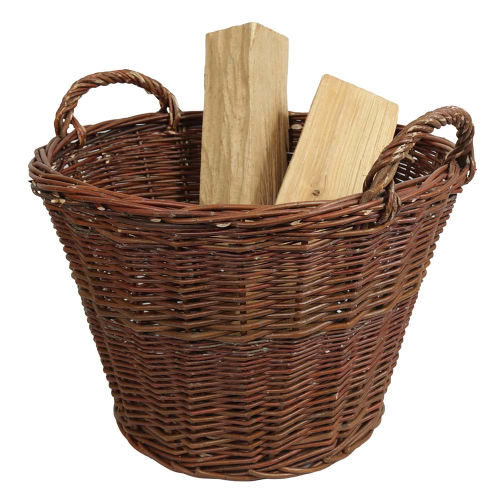 Erntekorb, Holzkorb, Tragekorb, Gartenkorb, Weide Korb (D:50cm)