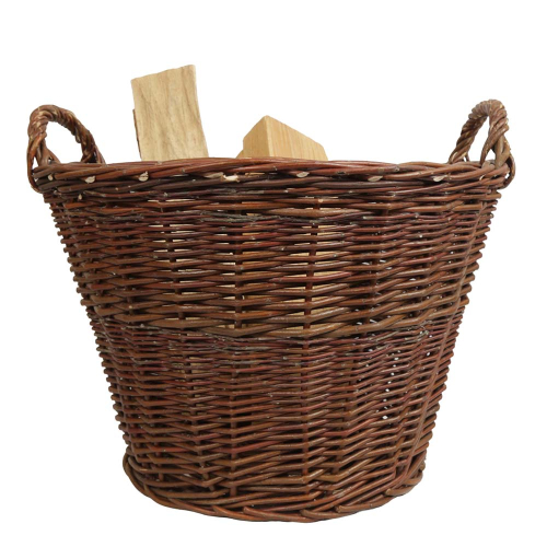 Erntekorb, Holzkorb, Tragekorb, Gartenkorb, Weide Korb (D:50cm)