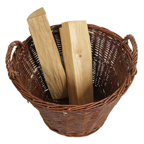 Erntekorb, Holzkorb, Tragekorb, Gartenkorb, Weide Korb (D:50cm)