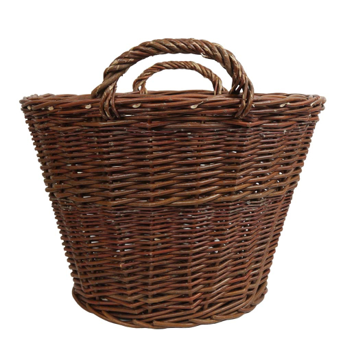 Erntekorb, Holzkorb, Tragekorb, Gartenkorb, Weide Korb (D:50cm)