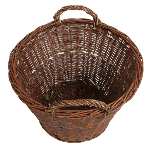 Erntekorb, Holzkorb, Tragekorb, Gartenkorb, Weide Korb (D:50cm)