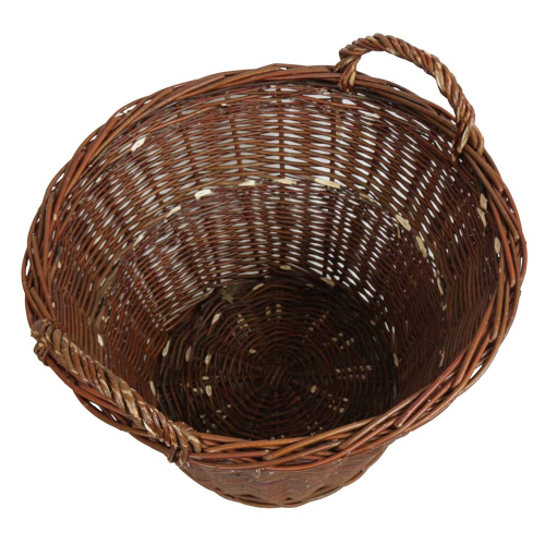 Erntekorb, Holzkorb, Tragekorb, Gartenkorb, Weide Korb (D:50cm)