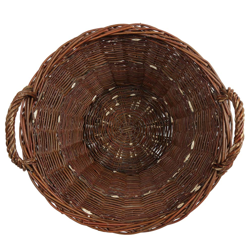 Erntekorb, Holzkorb, Tragekorb, Gartenkorb, Weide Korb (D:50cm)