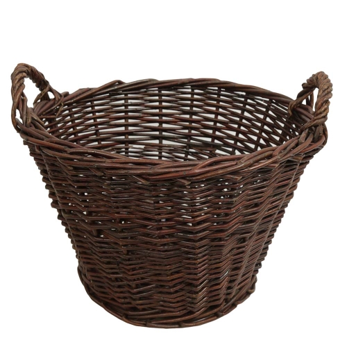 Erntekorb, Holzkorb, Tragekorb, Gartenkorb, Weide Korb (D:40cm)