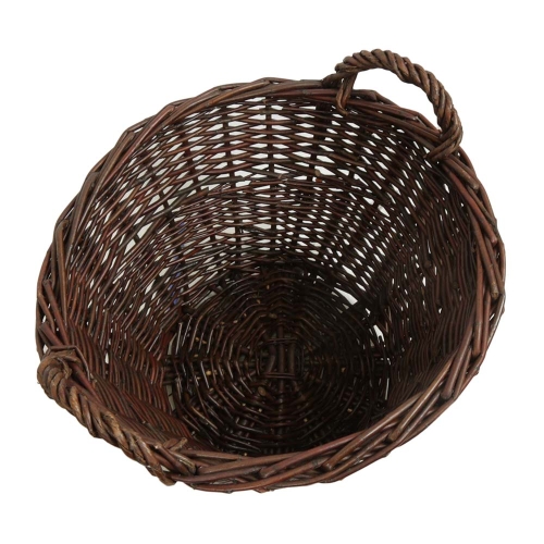 Erntekorb, Holzkorb, Tragekorb, Gartenkorb, Weide Korb (D:40cm)