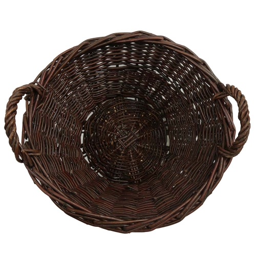 Erntekorb, Holzkorb, Tragekorb, Gartenkorb, Weide Korb (D:40cm)