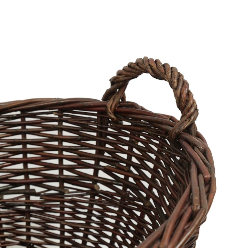 Erntekorb, Holzkorb, Tragekorb, Gartenkorb, Weide Korb (D:40cm)