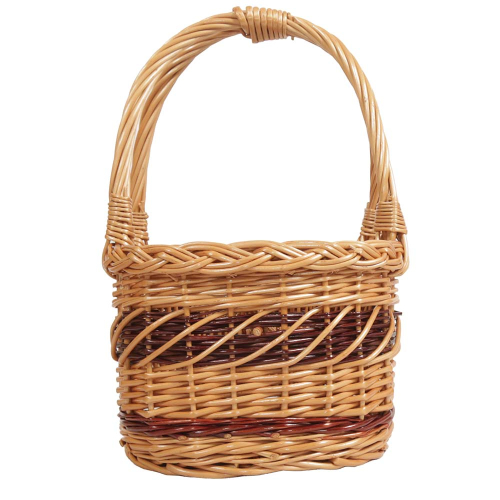 Flaschenkorb Korb für 4 Flaschen (1/2l), gesottene Weide (23x23x36)