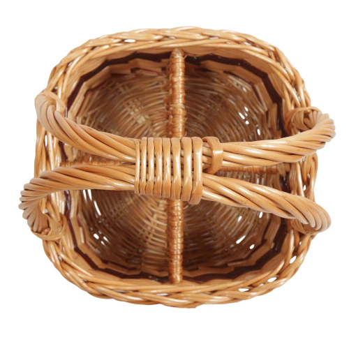 Flaschenkorb Korb für 4 Flaschen (1/2l), gesottene Weide (23x23x36)