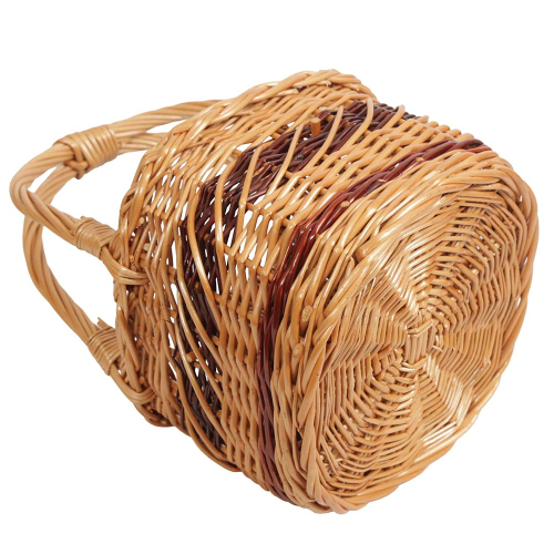 Flaschenkorb Korb für 4 Flaschen (1/2l), gesottene Weide (23x23x36)