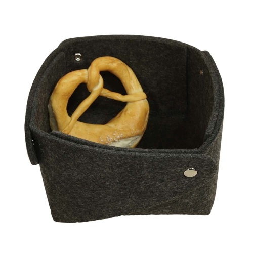 Brotkorb aus Filz, Dekokorb, Filzkorb faltbar, Korb aus Filz (20x20x12)