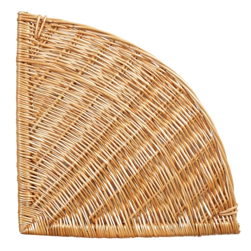 Eck Wäschekorb gefüttert, Korb für Wäsche aus gesottener Weide (34x34x52)