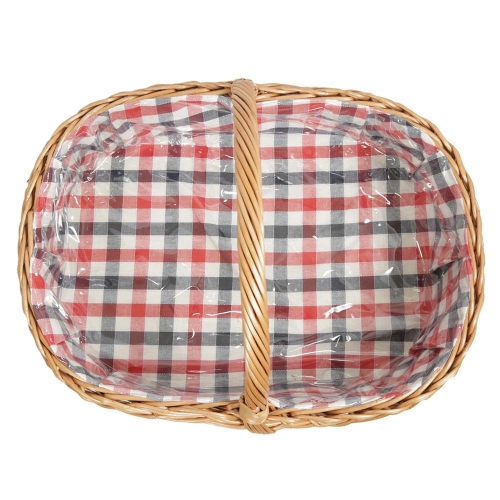 Tablett, Korbtablett aus Weide, Trage Tablett geflochten (53x40x17/33)