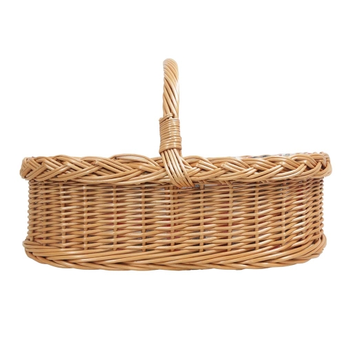 Tablett, Korbtablett aus Weide, Trage Tablett geflochten (53x40x17/33)