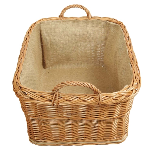 Holzkorb Kaminholzkorb Tragekorb Korb für Holz aus Weide (59x48x30/37)