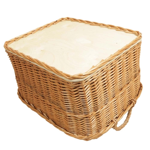 Holzkorb Kaminholzkorb Tragekorb Korb für Holz aus Weide (59x48x30/37)