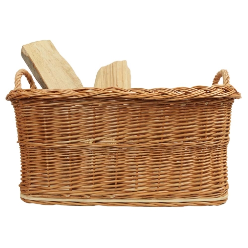 Holzkorb Kaminholzkorb Tragekorb Korb für Holz aus Weide (60x50x30/36)