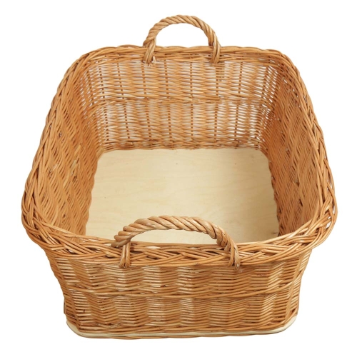 Holzkorb Kaminholzkorb Tragekorb Korb für Holz aus Weide (60x50x30/36)