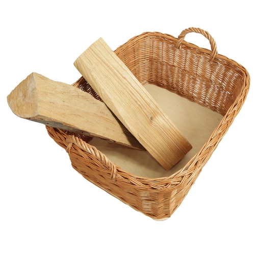 Holzkorb Kaminholzkorb Tragekorb Korb für Holz aus Weide (60x50x30/36)