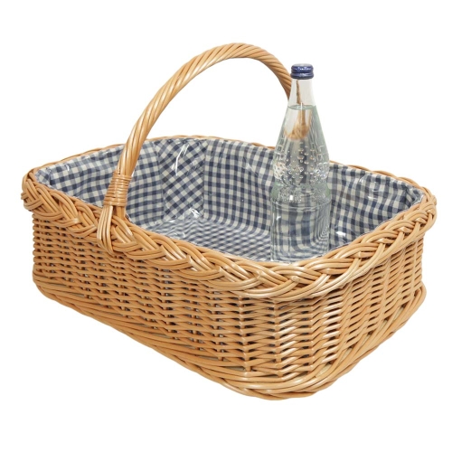 Tablett, Korbtablett aus Weide, Trage Tablett geflochten (55x38x17/33)