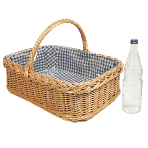 Tablett, Korbtablett aus Weide, Trage Tablett geflochten (55x38x17/33)