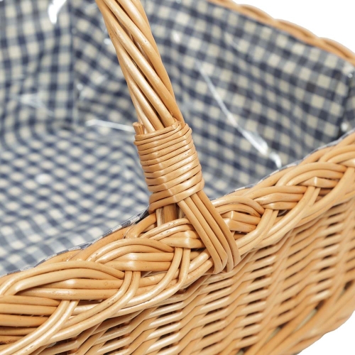 Tablett, Korbtablett aus Weide, Trage Tablett geflochten (55x38x17/33)