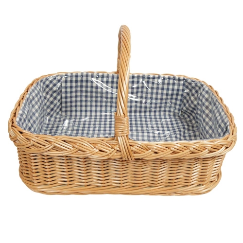 Tablett, Korbtablett aus Weide, Trage Tablett geflochten (55x38x17/33)