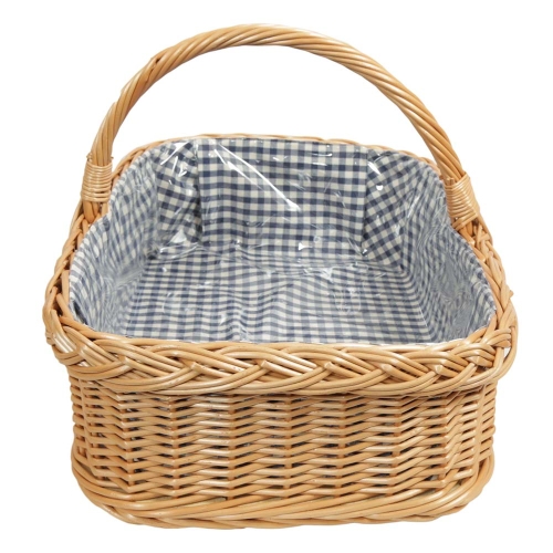 Tablett, Korbtablett aus Weide, Trage Tablett geflochten (55x38x17/33)