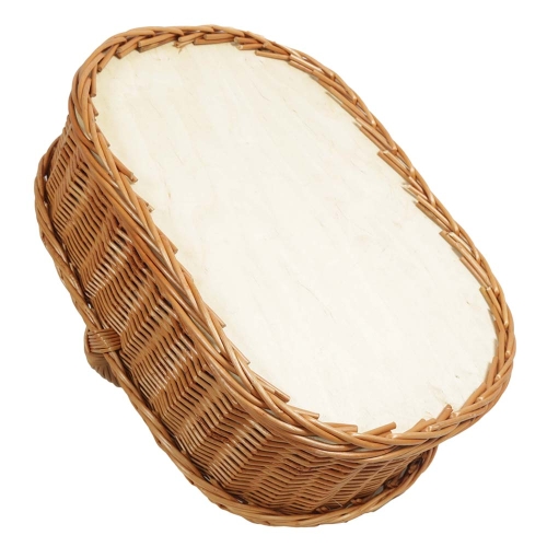 Tablett, Korbtablett aus Weide, Trage Tablett geflochten (53x38x17/33)