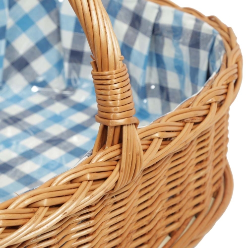 Tablett, Korbtablett aus Weide, Trage Tablett geflochten (53x38x17/33)