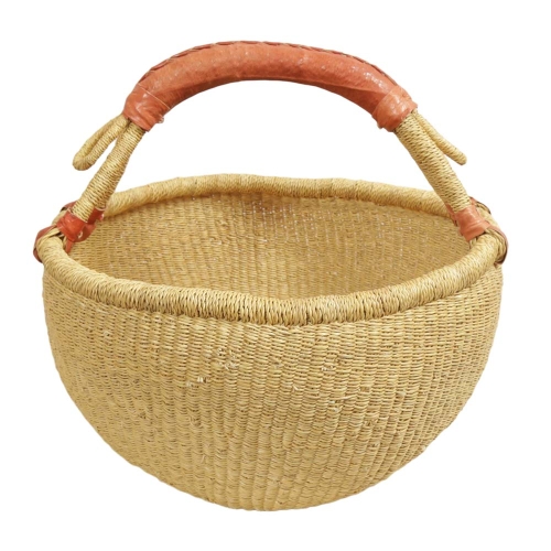 Afrikanische Korbtasche, robuste Tasche aus Steppengras (D:38)