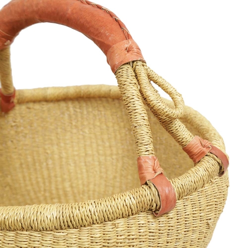 Afrikanische Korbtasche, robuste Tasche aus Steppengras (D:38)