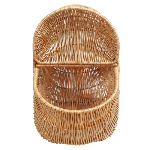 Einkaufskorb,groß, Trachtenkorb Handkorb Weide Korb mit Klappdeckel (50x32x27/41)