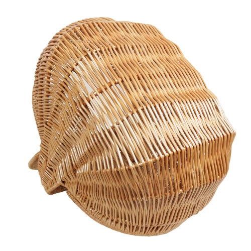 Einkaufskorb,groß, Trachtenkorb Handkorb Weide Korb mit Klappdeckel (50x32x27/41)