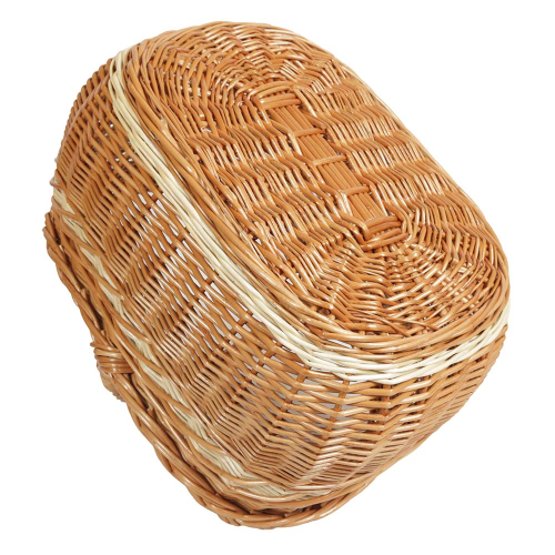 Einkaufskorb, Handkorb, handgeflochtener Weidekorb - nachhaltig und vielseitig (42x31x24/37)