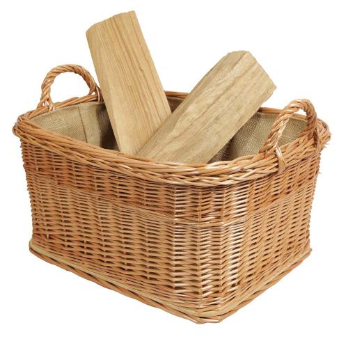 Holzkorb Kaminholzkorb Tragekorb Korb für Holz aus Weide (52x42x26/33)