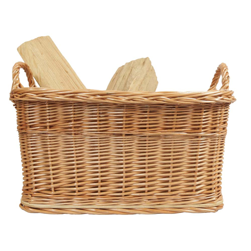 Holzkorb Kaminholzkorb Tragekorb Korb für Holz aus Weide (52x42x26/33)
