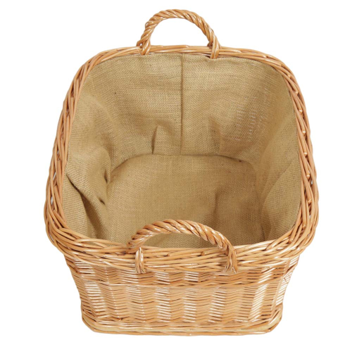 Holzkorb Kaminholzkorb Tragekorb Korb für Holz aus Weide (52x42x26/33)