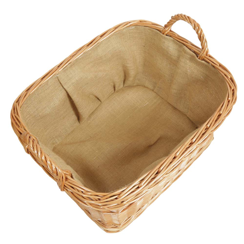 Holzkorb Kaminholzkorb Tragekorb Korb für Holz aus Weide (52x42x26/33)