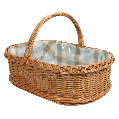 Tablett, Korbtablett aus Weide, Trage Tablett geflochten (53x40x17/32)